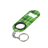 Porte-clé Décapsuleur Motif Checkered de couleur verte (angle arrière)