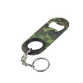 Porte-clé Décapsuleur Motif de camouflage vert (angle arrière)