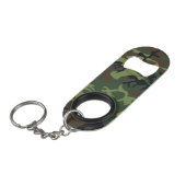 Porte-clé Décapsuleur Motif de camouflage vert (Devant Angle)