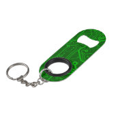 Porte-clé Décapsuleur Motif de carte électronique de vert (Devant Angle)