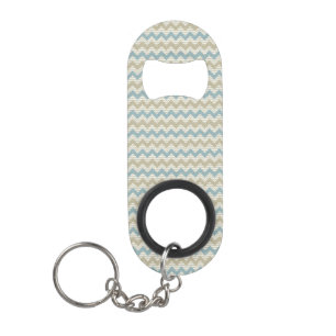 Porte-clé Décapsuleur Motif de Chevron sur la texture de toile
