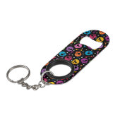 Porte-clé Décapsuleur Motif de crânes (Devant Angle)