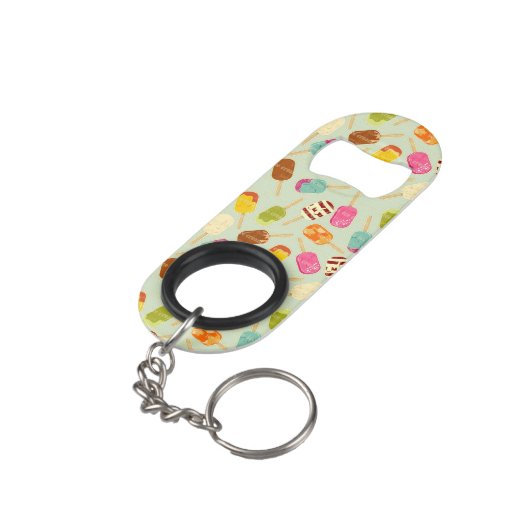 Porte-clé Décapsuleur Motif de crème glacée (angle arrière)