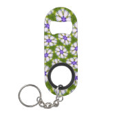 Porte-clé Décapsuleur Motif de fleurs blanches (Devant)