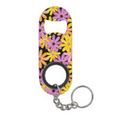 Porte-clé Décapsuleur Motif de fleurs de Gerbera, arrière - plan (Dos)