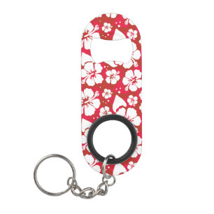 Porte-clé Décapsuleur Motif de fleurs de ketmie