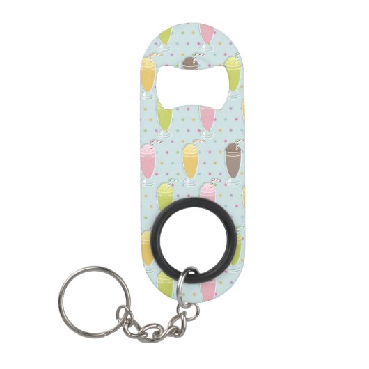 Porte-clé Décapsuleur Motif de milkshake (Devant)