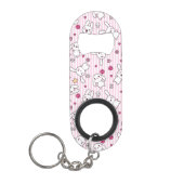 Porte-clé Décapsuleur motif de rayures de kawaii (Devant)