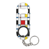 Porte-clé Décapsuleur Motif de Stijl (Dos)