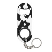 Porte-clé Décapsuleur Motif de vache noir et blanc (Dos)