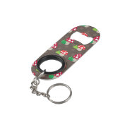 Porte-clé Décapsuleur motif d'enfants de champignon (angle arrière)