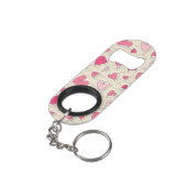 Porte-clé Décapsuleur Motif des coeurs (angle arrière)