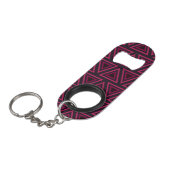 Porte-clé Décapsuleur Motif des triangles roses (Devant Angle)