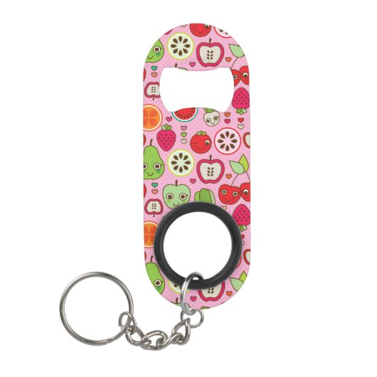 Porte-clé Décapsuleur motif d'illustration de cuisine de fruit (Devant)