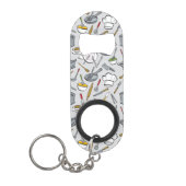 Porte-clé Décapsuleur Motif d'outils de cuisine (Devant)