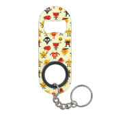 Porte-clé Décapsuleur Motif drôle de monstres (Dos)