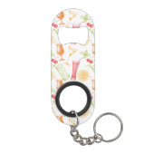 Porte-clé Décapsuleur Motif esquissé de cocktail (Dos)