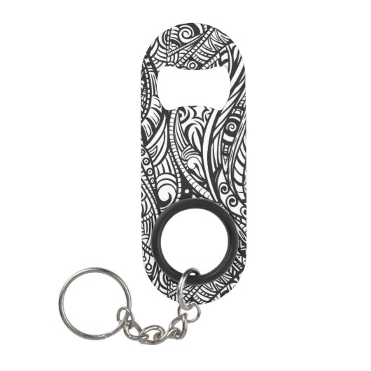 Porte-clé Décapsuleur Motif ethnique 3 (Devant)