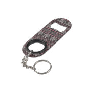 Porte-clé Décapsuleur Motif ethnique noir d'éléphant (angle arrière)