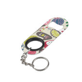Porte-clé Décapsuleur Motif floral 13 (angle arrière)