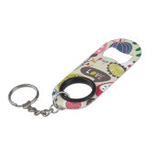 Porte-clé Décapsuleur Motif floral 13 (Devant Angle)