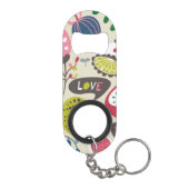 Porte-clé Décapsuleur Motif floral 13 (Dos)