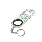 Porte-clé Décapsuleur Motif floral 2 (angle arrière)