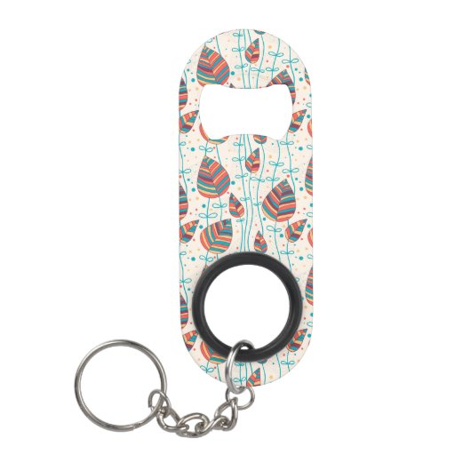 Porte-clé Décapsuleur Motif floral 5 (Devant)