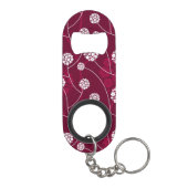 Porte-clé Décapsuleur Motif floral abstrait (Dos)