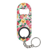 Porte-clé Décapsuleur Motif floral de ketmie tropicale (Dos)