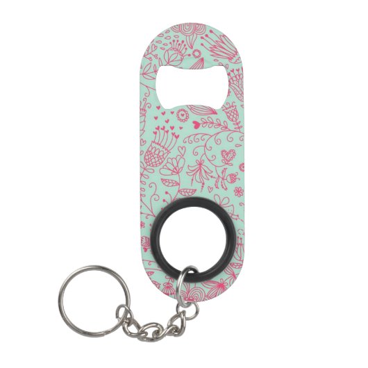 Porte-clé Décapsuleur Motif floral mignon d'été (Devant)