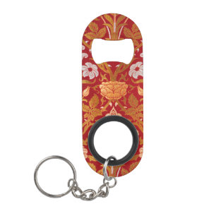 Porte-clé Décapsuleur Motif floral Rose et Lys vintage de William Morris