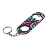 Porte-clé Décapsuleur Motif géométrique (Devant Angle)