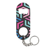 Porte-clé Décapsuleur Motif géométrique (Dos)