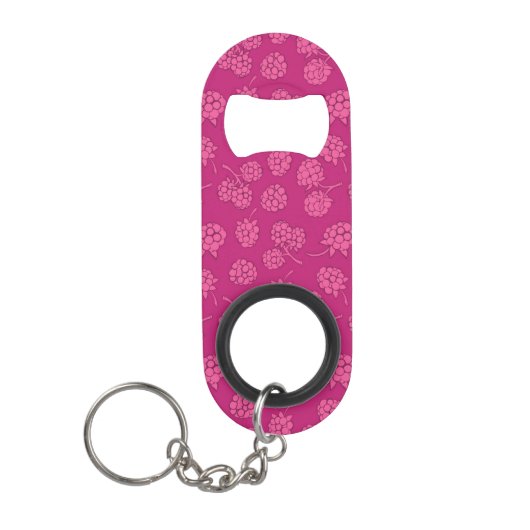 Porte-clé Décapsuleur Motif magenta de baie (Devant)