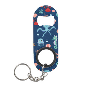 Porte-clé Décapsuleur Motif mignon de vie marine de l'océan