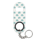 Porte-clé Décapsuleur Motif mignon turquoise d'éléphant (Dos)