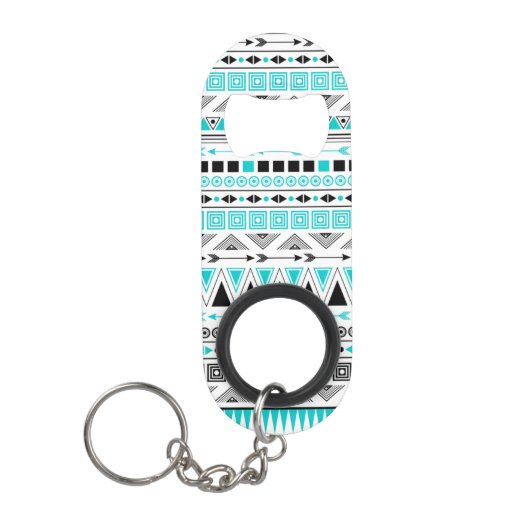 Porte-clé Décapsuleur Motif natif Abstrait (Devant)