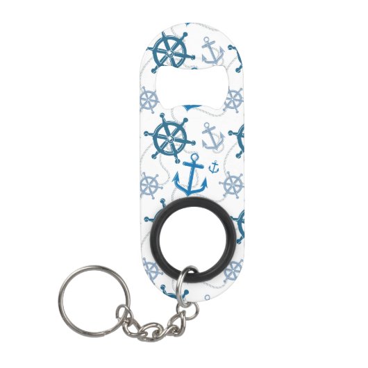 Porte-clé Décapsuleur Motif nautique (Devant)