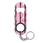 Porte-clé Décapsuleur Motif rayé avec des roses (Dos)