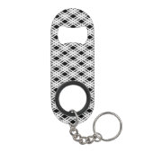 Porte-clé Décapsuleur Motif rayé de plaid (Dos)