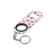 Porte-clé Décapsuleur motif romantique (angle arrière)