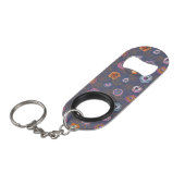 Porte-clé Décapsuleur Motif rose de champ de résumé (Devant Angle)