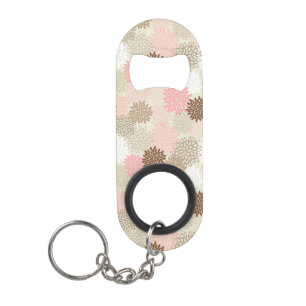 Porte-clé Décapsuleur Motif rose et Brown de maman