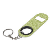 Porte-clé Décapsuleur Motif vert de palmiers (Devant Angle)
