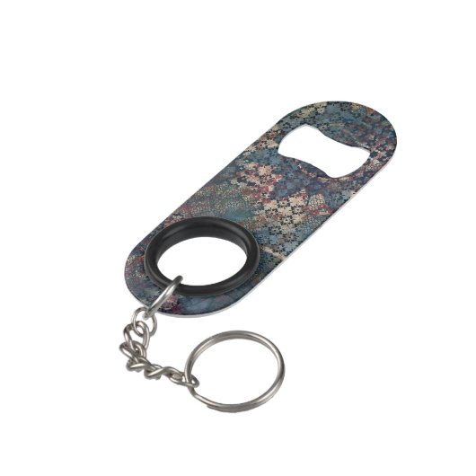 Porte-clé Décapsuleur Motifs sales avec le patchwork malpropre des (angle arrière)