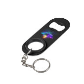 Porte-clé Décapsuleur Neon Firefly sur noir (angle arrière)