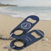 Porte-clé Décapsuleur Nom du bateau de marine et d'Ancre blanche