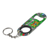 Porte-clé Décapsuleur Nostalgie des années 90 Moquette nostalgique (Devant Angle)