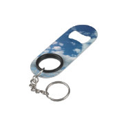 Porte-clé Décapsuleur Nuages blancs doux (angle arrière)